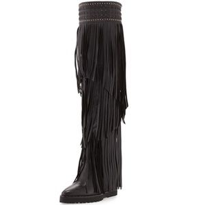 Ivy Kirzhner leather fringe over-the-knee boot